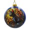 Witch and Black Cat Stained Glass Handblown Ornament, Spooky Halloween Decor